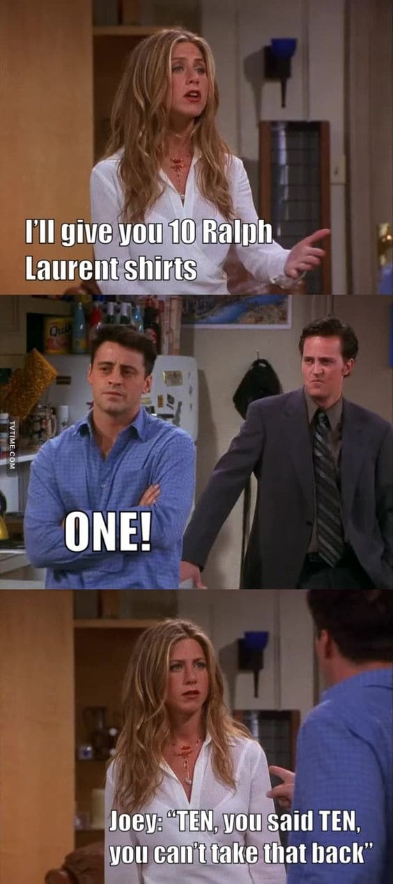 Joey's Stupidity Friends Meme