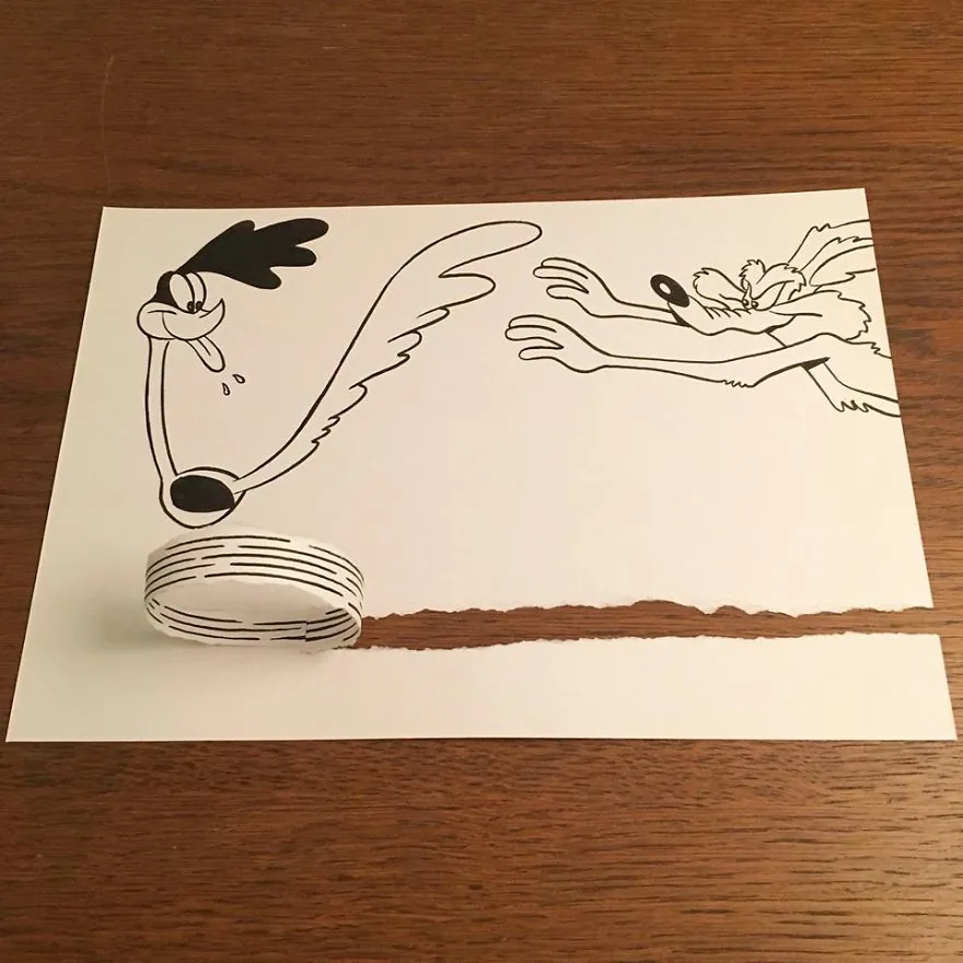This Artist Uses Clever 3D Tricks And Brings out His Illustrations To Life